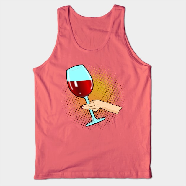 Big Glass of Red Wind Tank Top by Carlosj1313